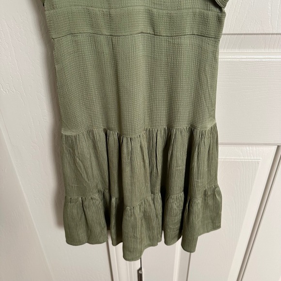 Ted Baker Phoenyx Knot Front Tiered Mini Dress in Mid-Green NWT Size 0 / US 2 - Picture 5 of 11